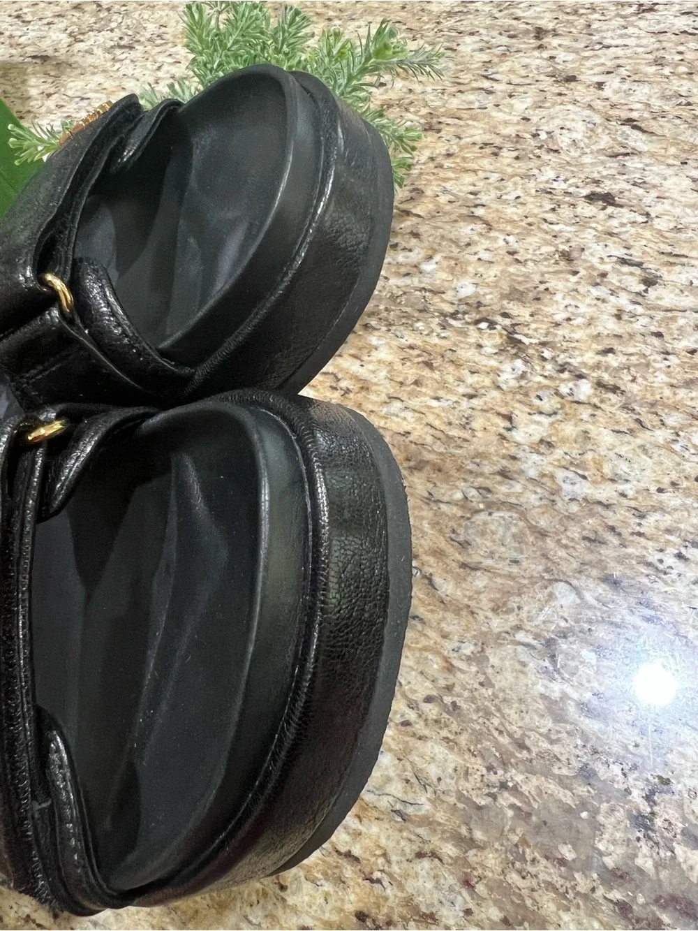 Tory Burch Kira Black Leather Slingback Sandals 8M